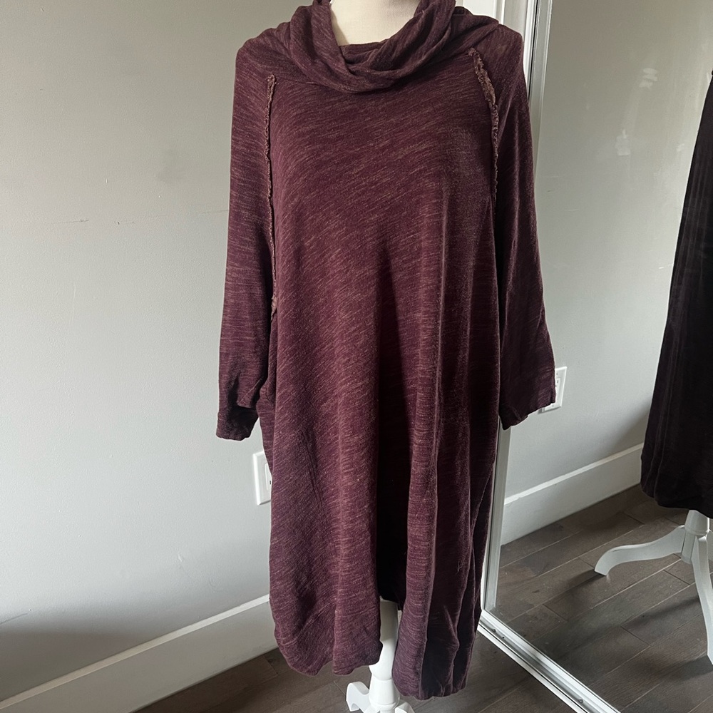Free People Maroon Knit Dress